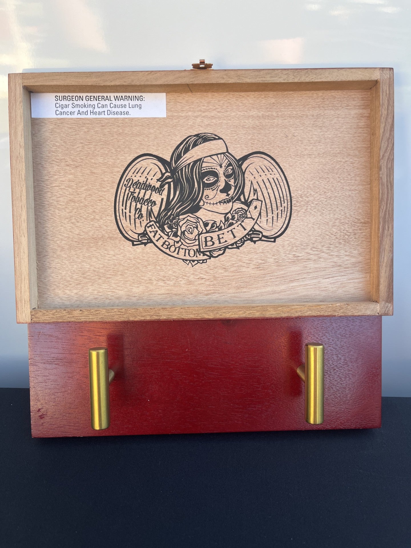 Cigar Box Wall Hanger for Keys, Dog Leashes, Etc. - Fat Bottom Betty Cigar Box